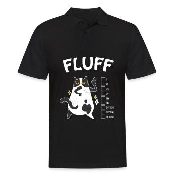 Fluff Sie das Welt Shirt - Funny Cat Kitten - Männer Poloshirt - Schwarz - Vorne - Kai (181cm)