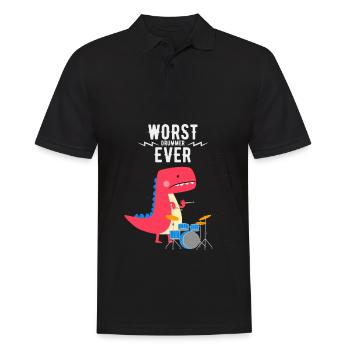 Schlimmster Schlagzeuger aller Zeiten - für Kinder - Männer Poloshirt - Schwarz - Vorne - Kai (181cm)