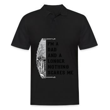 Ich bin ein Vater und ein Holzfällerhemd - Männer Poloshirt - Schwarz - Vorne - Kai (181cm)