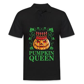 Reine citrouille petite fille princesse fête de l'halloween - Polo Homme - noir - Devant - Kai (181cm)