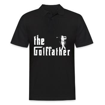 Le père golffather golf drôle tshirt de golf - Polo Homme - noir - Devant - Kai (181cm)