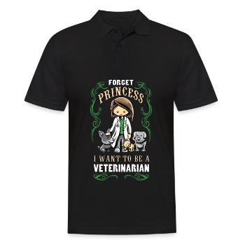 forget princess i want to be a veterinarian shirt - Men's Polo Shirt - black - Front - Kai (181cm)