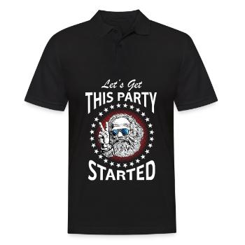 Karl Marx Communist Party shirt Socialist Marxism - Men's Polo Shirt - black - Front - Kai (181cm)