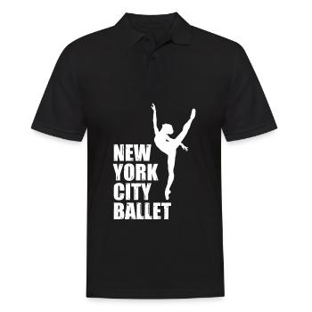 Nyc-Ballett-Hemd-Ballerina-Tänzer New York - Männer Poloshirt - Schwarz - Vorne - Kai (181cm)