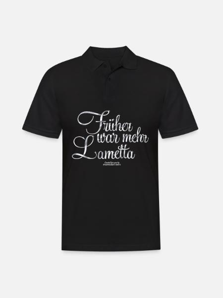 Früher war mehr Lametta - Männer Poloshirt - Schwarz