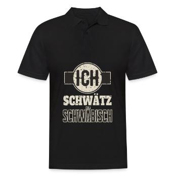 Ich Schwätz Schwäbisch Geschenk Schwaben Spruch - Männer Poloshirt - Schwarz - Vorne - Kai (181cm)
