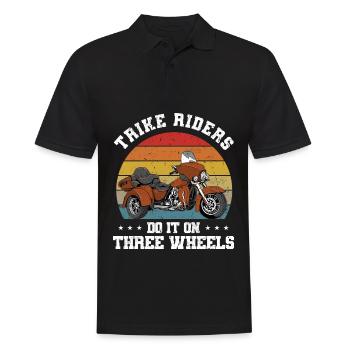 Trike Motorrad Motorradfahrer Triker Trikes Biker - Männer Poloshirt - Schwarz - Vorne - Kai (181cm)