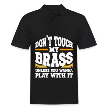 Mellophon Musikinstrument | Blaskapelle Geschenke - Männer Poloshirt - Schwarz - Vorne - Kai (181cm)