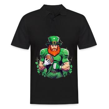 St. Patrick’s Day Shamrock Football américain - Polo Homme - noir - Devant - Kai (181cm)