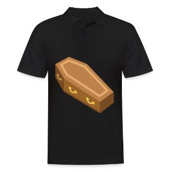 Sarg Halloween Motiv Fest Geschenk Idee - Männer Poloshirt - Schwarz - Vorne - Kai (181cm)
