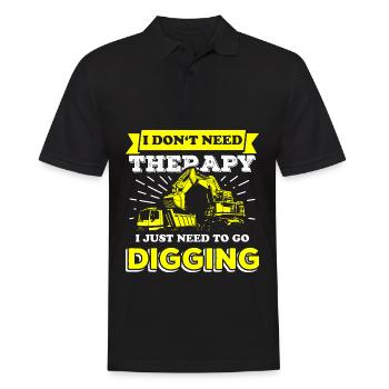 Ouvriers du bâtiment Bagger - Polo Homme - noir - Devant - Kai (181cm)