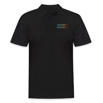 Radio Hi-Fi Vintage Stereo Audio Retro Hifi - Männer Poloshirt - Schwarz - Vorne - Kai (181cm)