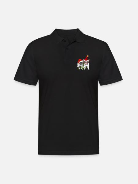 French Bulldog Christmas - Men's Polo Shirt - black