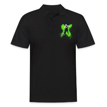 garçon cool sautant en vélo de montagne - Polo Homme - noir - Devant - Kai (181cm)