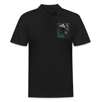 Mountainbike cool downhill Sprung graffiti bunt - Männer Poloshirt - Schwarz - Vorne - Kai (181cm)
