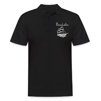 Bornholm Ostsee Insel Urlaub mit Segelschiff - Männer Poloshirt - Schwarz - Vorne - Kai (181cm)