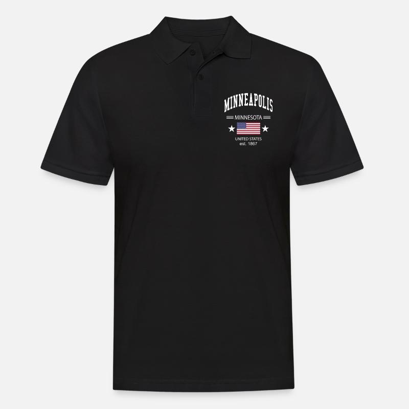 Minneapolis - Männer Poloshirt - Schwarz