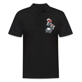 Niedliches Stinktier für Männer und Frauen - Männer Poloshirt - Schwarz - Vorne - Kai (181cm)