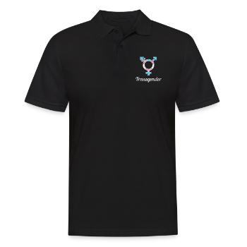 Transgenre Trans LGBT Transexuel - Polo Homme - noir - Devant - Kai (181cm)