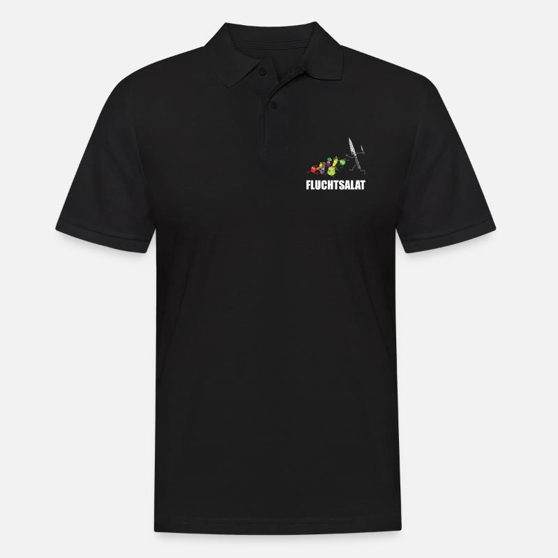 Fruchtsalat - Fluchtsalat Früchte Obst Gemüse - Männer Poloshirt - Schwarz