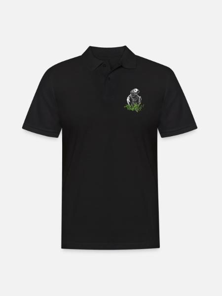 Grey Parrot Parrot - Men's Polo Shirt - black