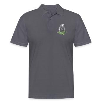 Grey Parrot Parrot - Men's Polo Shirt - charcoal grey - Front - Nico (186cm)