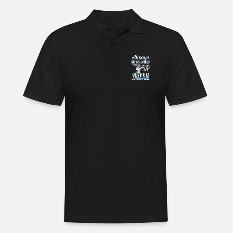 Be yourself Rabbit Rabbit Rabbit - Men's Polo Shirt - black