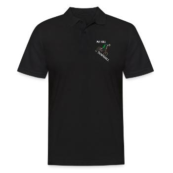 downhill - Men's Polo Shirt - black - Front - Kai (181cm)