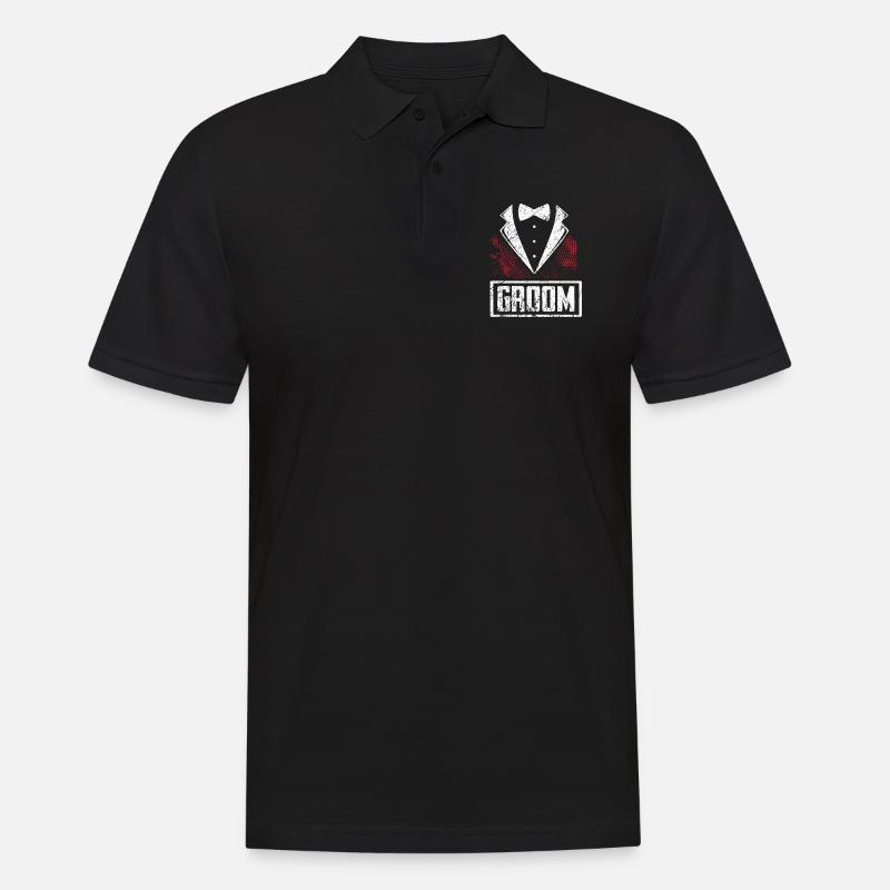 Bräutigam - Männer Poloshirt - Schwarz