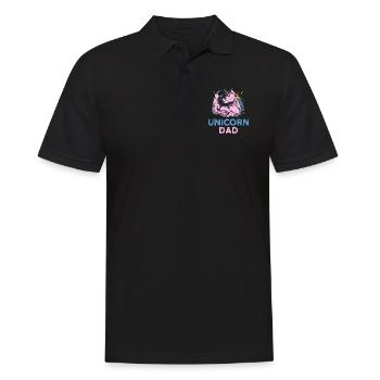 Cadeau de remise en forme papa Licorne Muscles Male Fun - Polo Homme - noir - Devant - Kai (181cm)