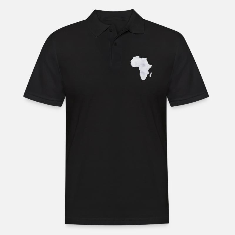 Afrika - Männer Poloshirt - Schwarz