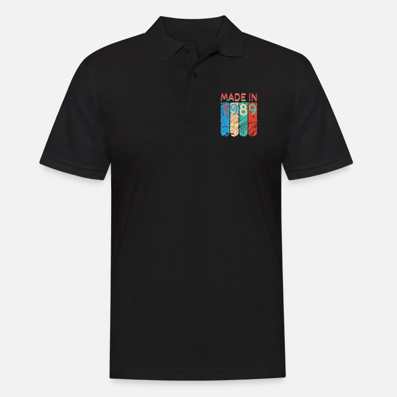 Made in 1989 - Männer Poloshirt - Schwarz