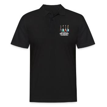 guitarist - Men's Polo Shirt - black - Front - Kai (181cm)