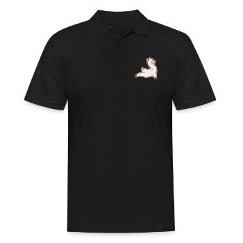 Lama Alpaca Yoga - Men's Polo Shirt - black - Front - Kai (181cm)