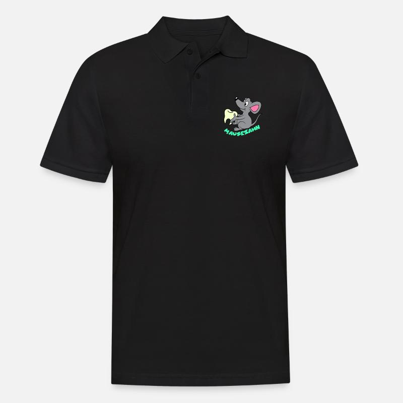 Mausezahn - Männer Poloshirt - Schwarz