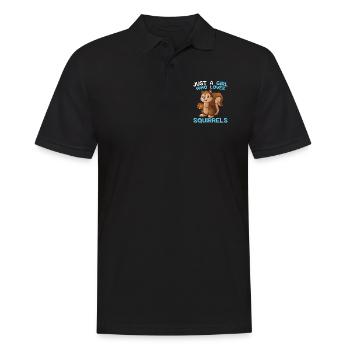 Just a Girl Who Loves Squirrels | gift idea - Men's Polo Shirt - black - Front - Kai (181cm)
