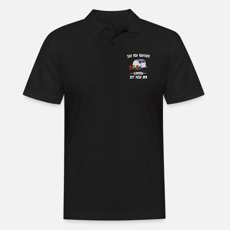 Campen Camping Camper Rentner Design Geschenk Idee - Männer Poloshirt - Schwarz