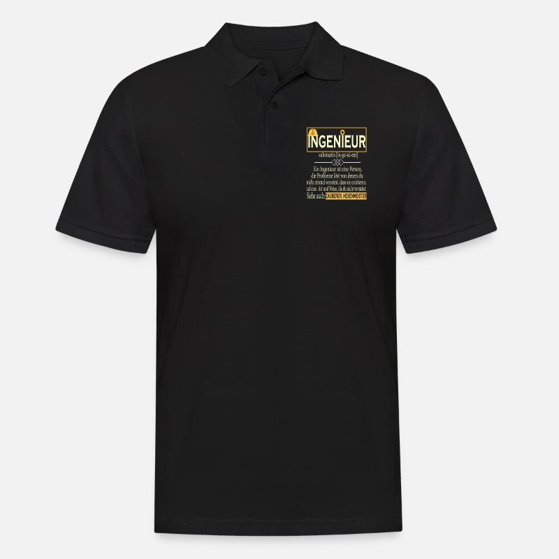Ingeniuer Definition - Männer Poloshirt - Schwarz
