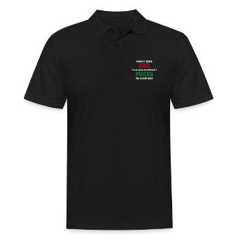 Je n’ai pas besoin de sexe, le gouvernement me baise - Polo Homme - noir - Devant - Kai (181cm)