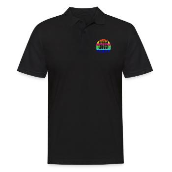 Vintage 1969 Hippie Peace Born Vintage Born - Men's Polo Shirt - black - Front - Kai (181cm)