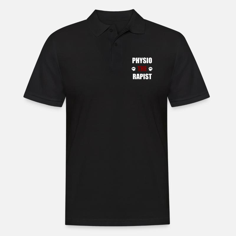 Physiotherapeut witzig - Männer Poloshirt - Schwarz
