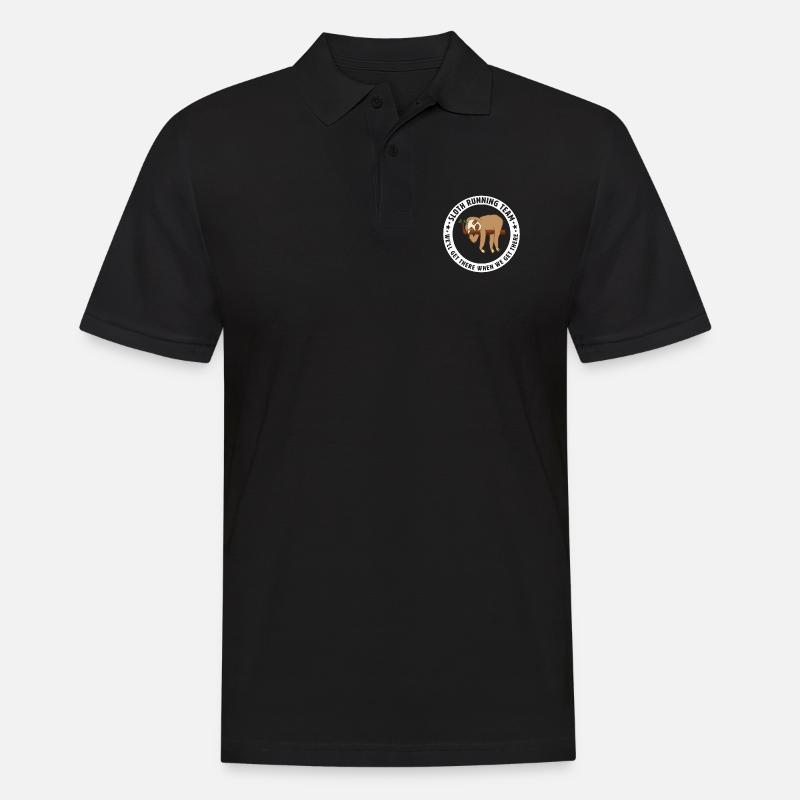 Running - Sloth Running Team - Männer Poloshirt - Schwarz