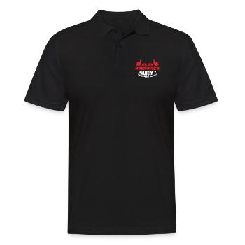 Ich bin Busfahrer - Bus, Fahrer, Geschenkidee - Männer Poloshirt - Schwarz - Vorne - Kai (181cm)