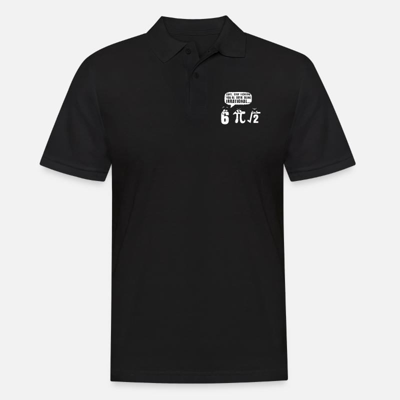 funny math irrational - Männer Poloshirt - Schwarz
