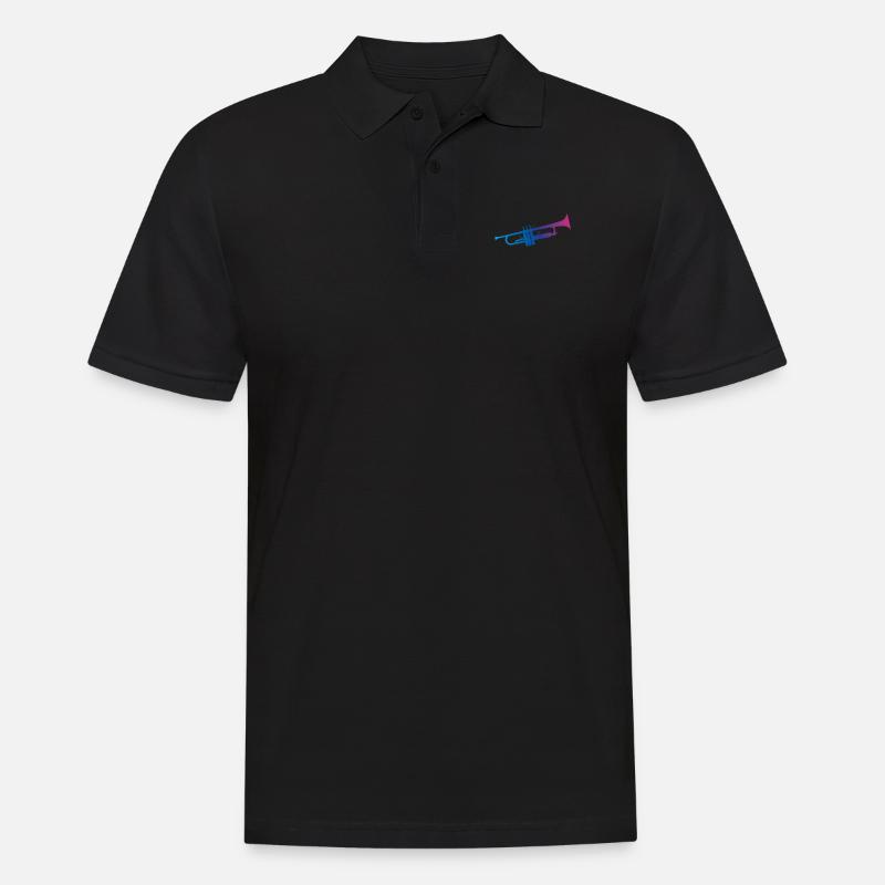 Trompete - Männer Poloshirt - Schwarz