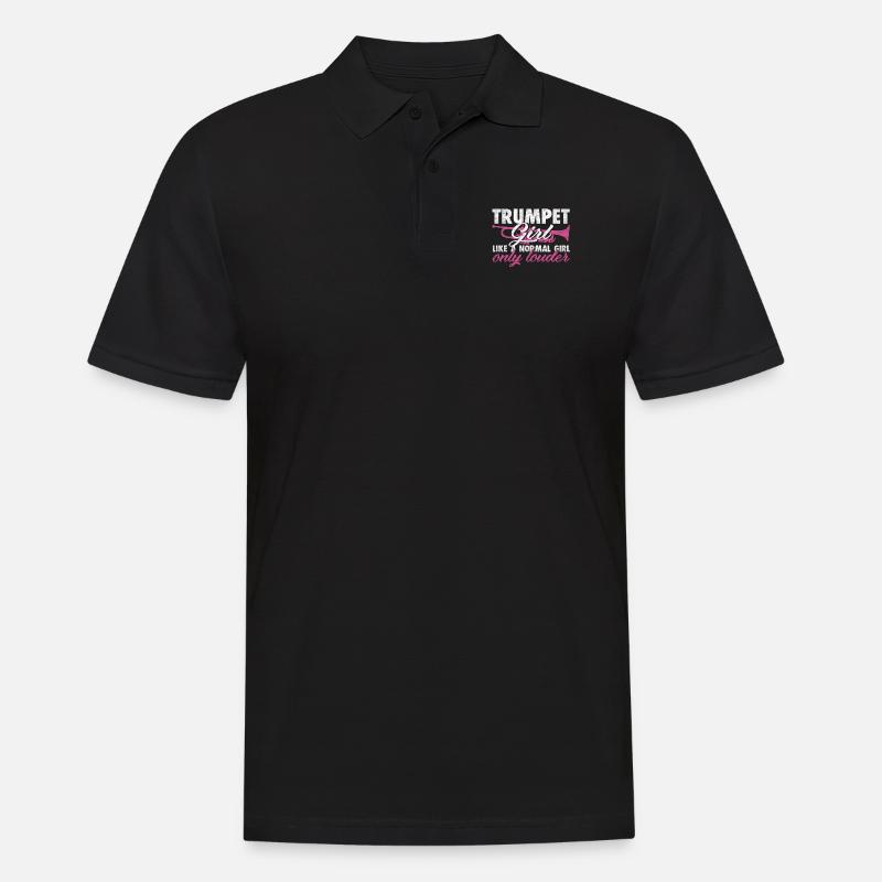 Trompete - Männer Poloshirt - Schwarz