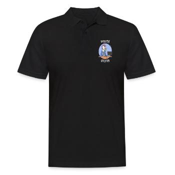 Licorne bourreau de travail - Polo Homme - noir - Devant - Kai (181cm)