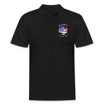 Thanksgiving Happy Turkey Day - Men's Polo Shirt - black - Front - Kai (181cm)