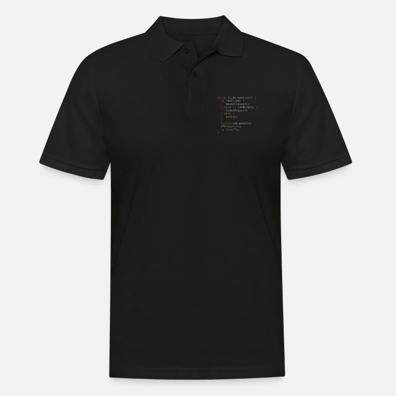 Programmierung, Programmierer und Programmcode - Männer Poloshirt - Schwarz