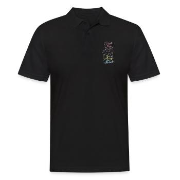 Je t'aime jusqu'à la lune et retour - Polo Homme - noir - Devant - Kai (181cm)